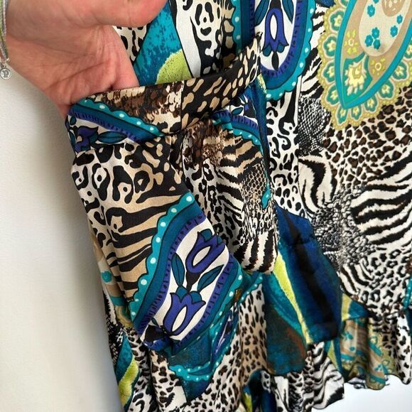 Skullz London Women’s Slinky Mixed Animal Print Paisley Avant Garde Lagen Look E - Picture 10 of 13